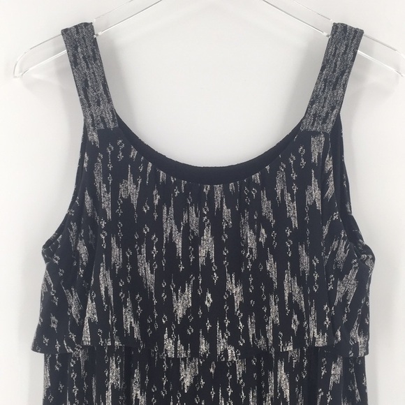 Nwt 𝅺Style & Co Printed Black Waterfall Dress Medium - Picture 5 of 9